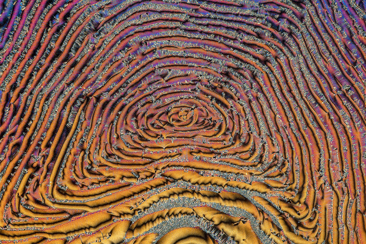Microcrystals in polarized light, Ascorbic acid in a magnification scale of 20x / magnification approx. 250:1.
