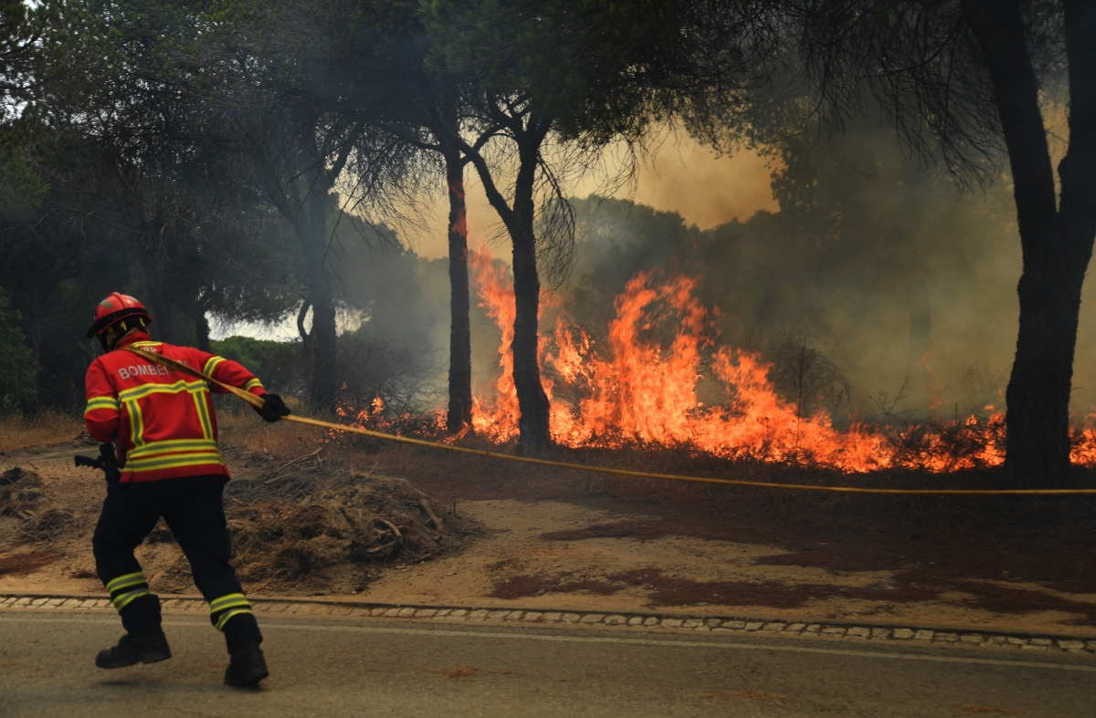 Wildfires Spread Through Quinta do Lago in Portugal