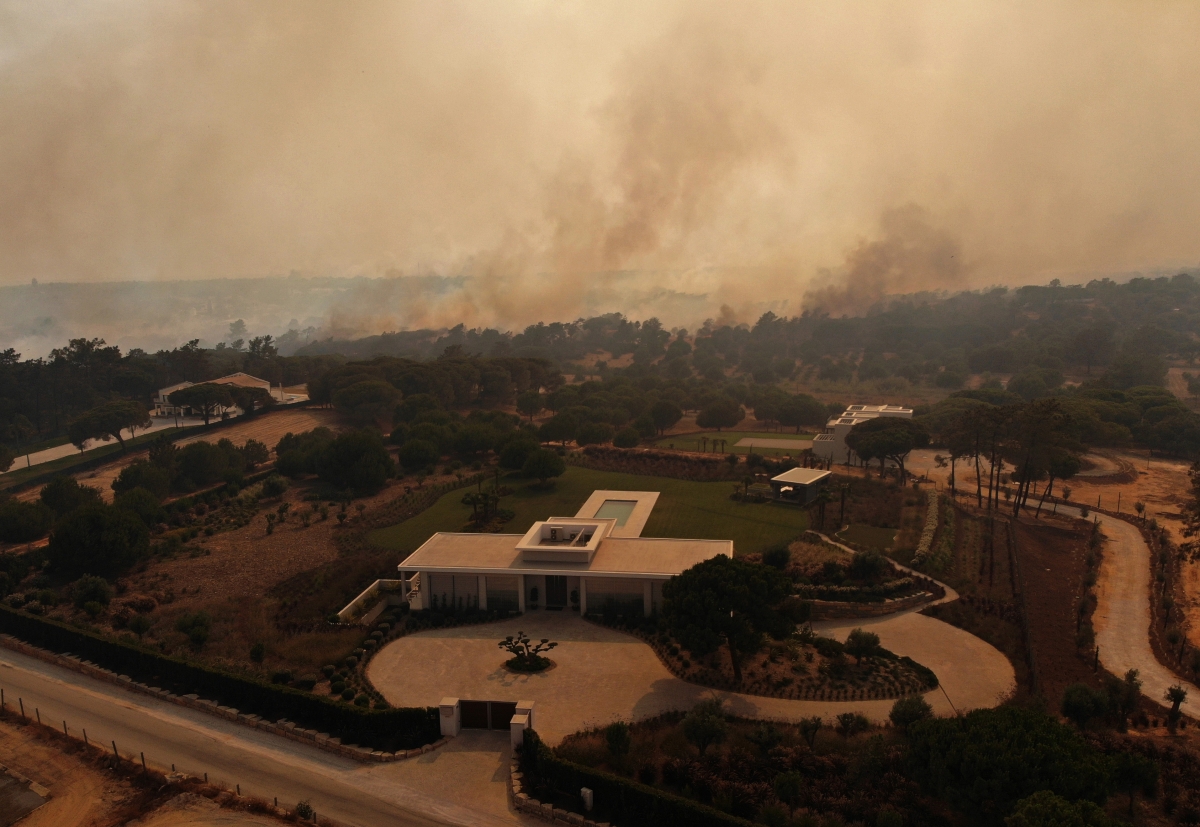 Wildfires Spread Through Quinta do Lago in Portugal