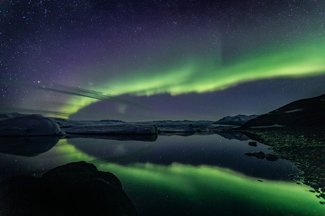 Burning colours of the night