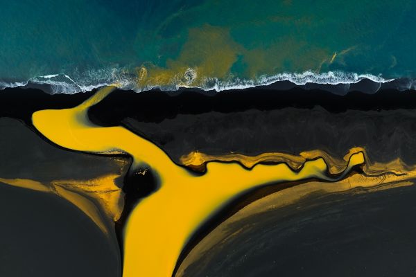 Icelandic River - Aerial View