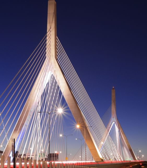 Zakim Bridge Towers by Night