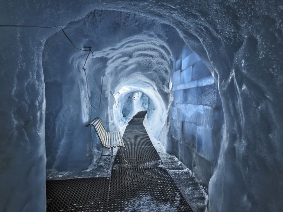 View of ice blocks
